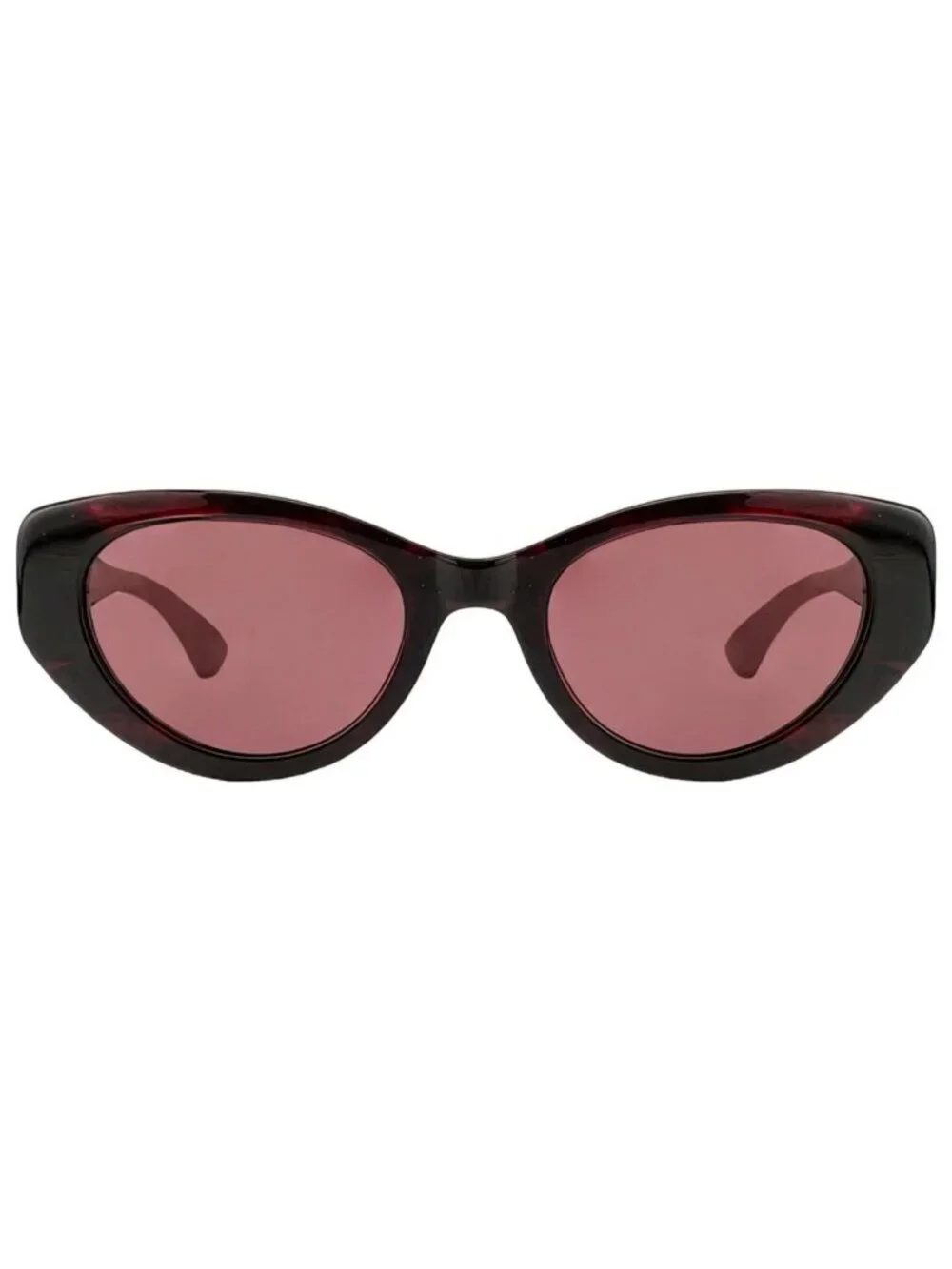 New Gucci Women's Sunglasses Cat Eye Recycled Acetate Frame Havana Green Red
